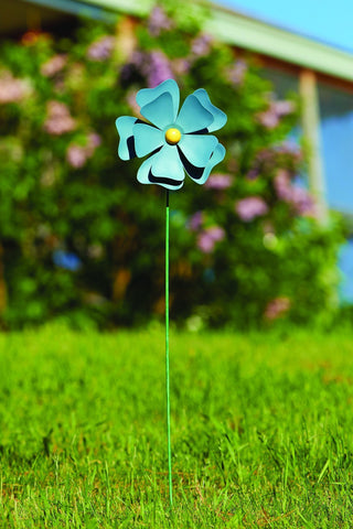 A Blue Pansy Garden Spinner