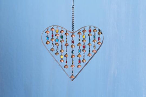 Happy Gardens - Heart with Dangles Ornament and Wind Chime