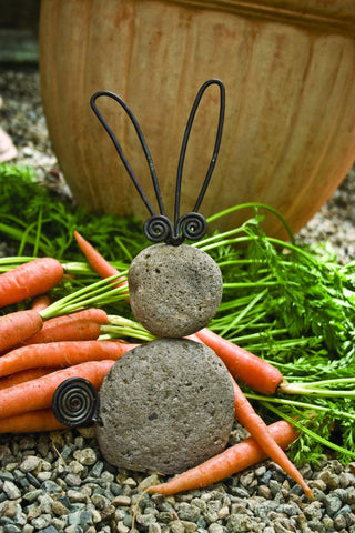 Happy Gardens - Rabbit River Stone Garden Statue