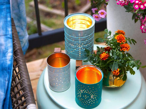 Happy Gardens - DIY Tin Can Lanterns