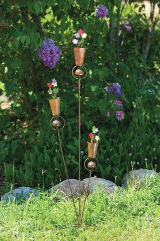 Happy Gardens - Triple Flower Pot Garden Stake