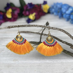 Yellow Tassels Earrings | Colorful 4U Spring Collection | Spring Colors