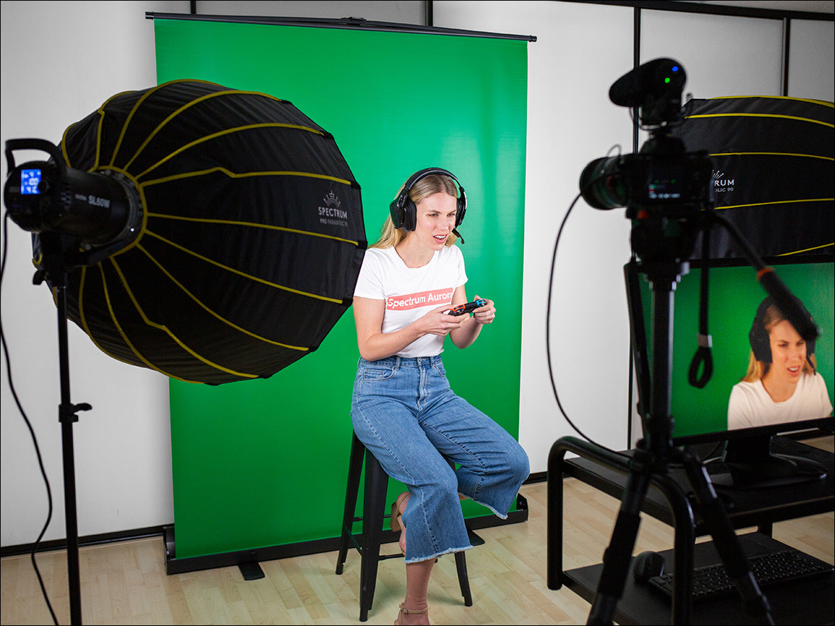 'Live Stream Master' Pull-up Retractable Green Screen