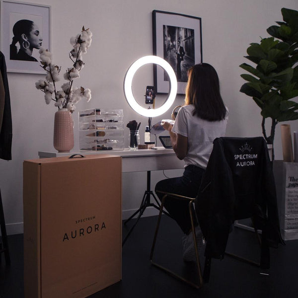 spectrum aurora gold luxe ring light