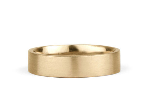 Brushed Matte Wedding Band | Diablo Flat Wedding Band by Corey Egan