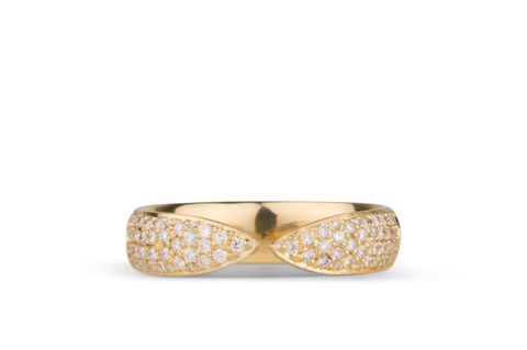 Pave Set Gold Ring