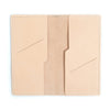 Leather Checkbook Cover Cargo Wallet - Natural