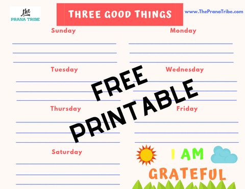 Free Printable for Kid's on Gratitude