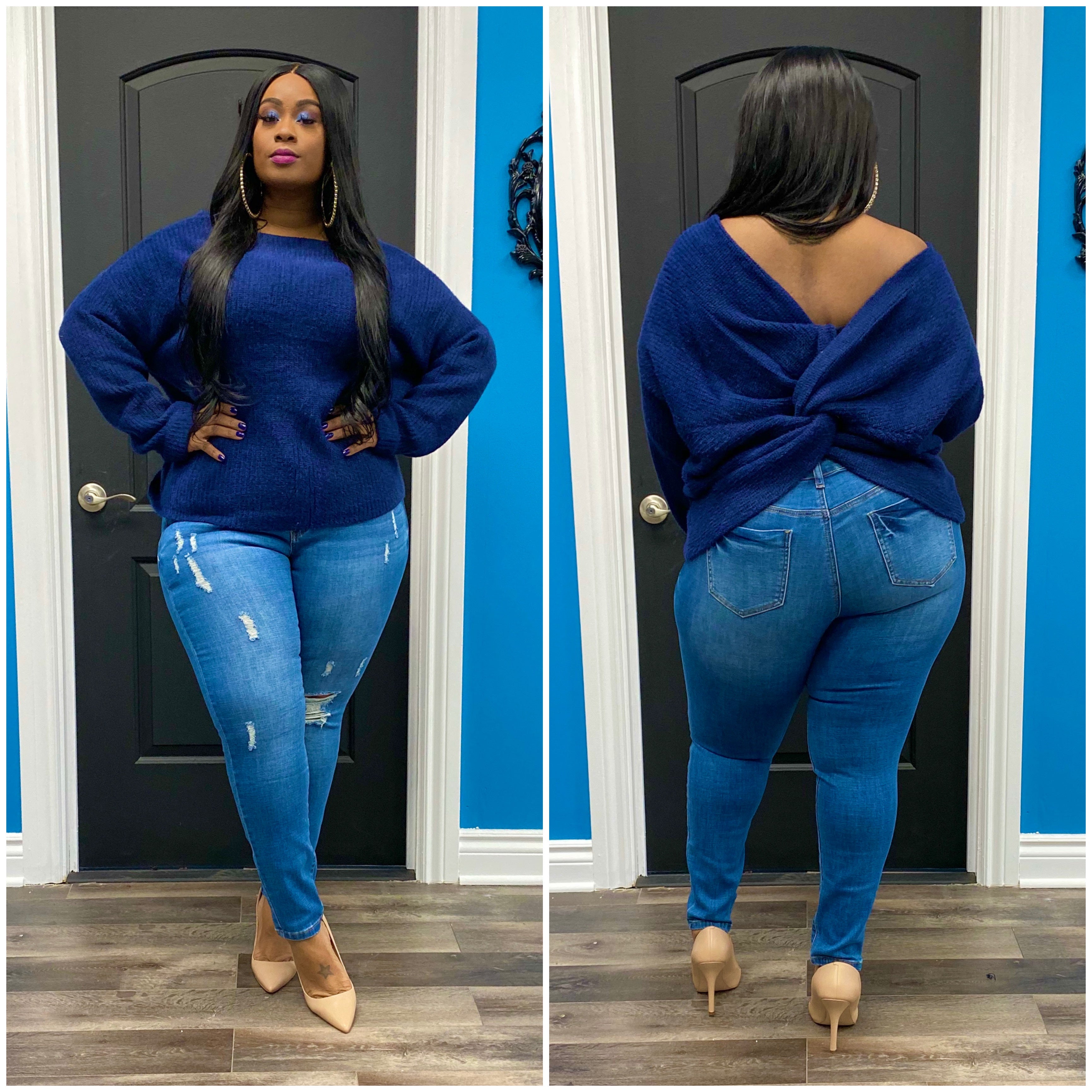 Navy Sammi Sweater