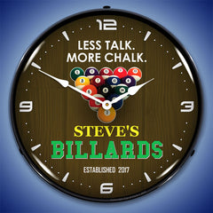 Personalized Custom Billiards 14" LED Wall Clock