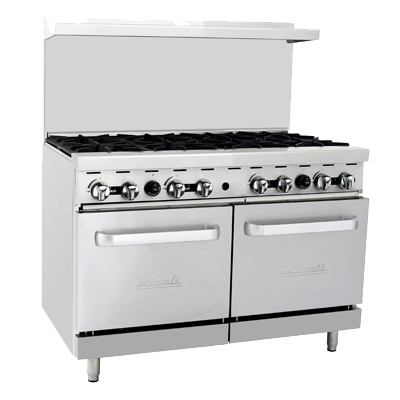 superior-equipment-supply - Migali - Migali 48"W Stainless Steel Eight Burner Natural Gas Range