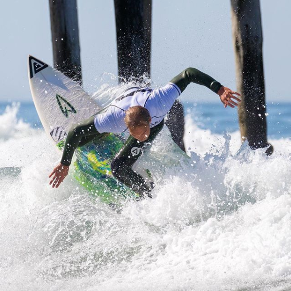 Jeremy Ryan surfing in the final at the Still Frothy Surf Festival