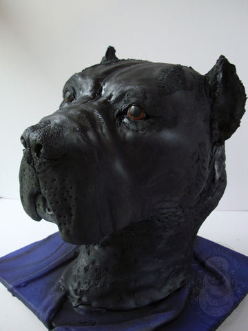 3D Italian Mastiff Dog made entirely of chocolate cake