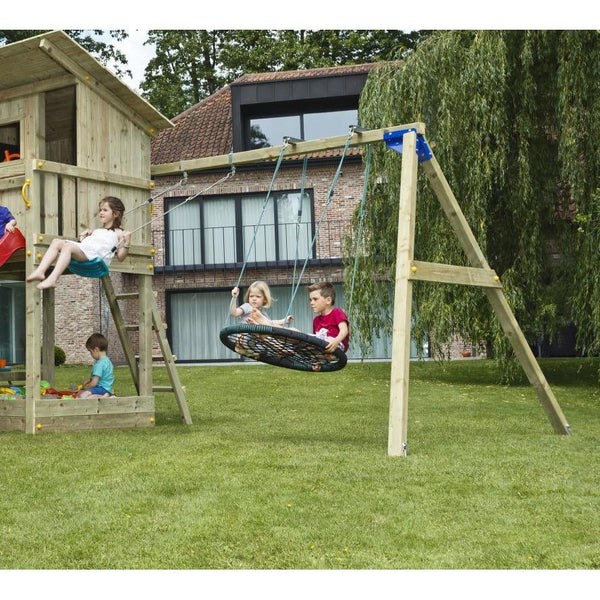 climbing frame with swing