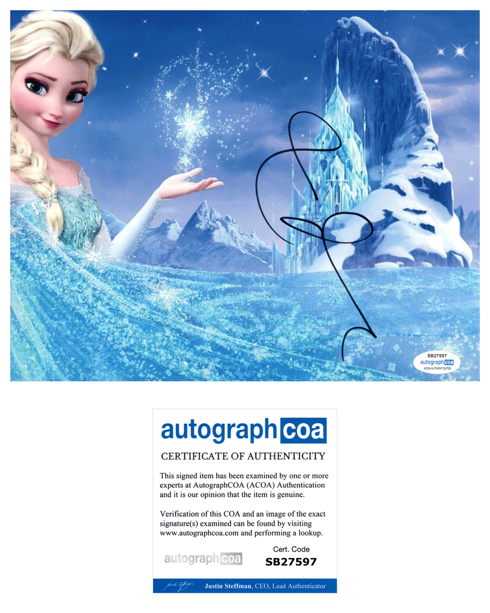 Idina Menzel Frozen Signed Autograph 8x10 Photo Acoa Outlaw Hobbies Authentic Autographs 