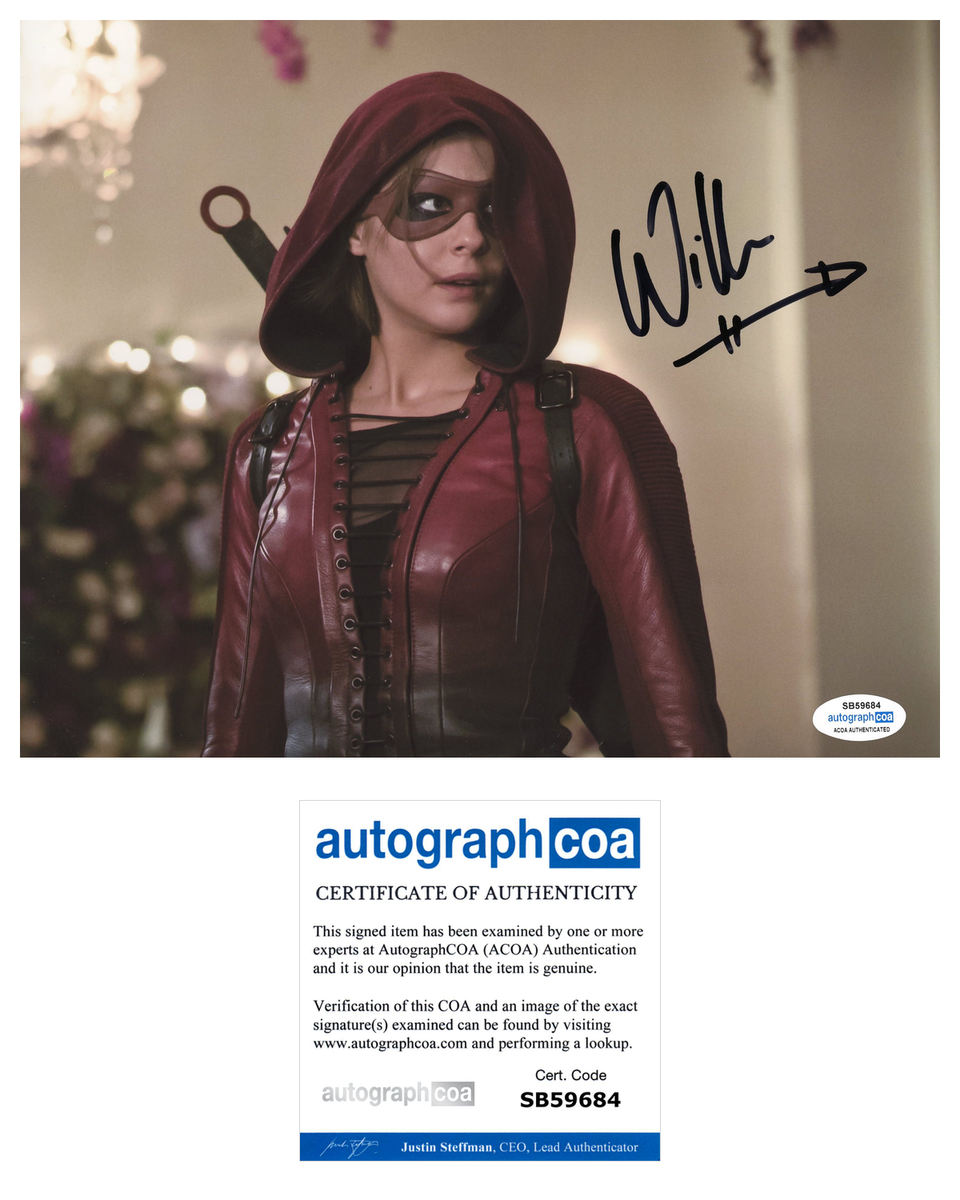 Willa Holland Arrow Signed Autograph 8x10 Photo Acoa Outlaw Hobbies Authentic Autographs 5068