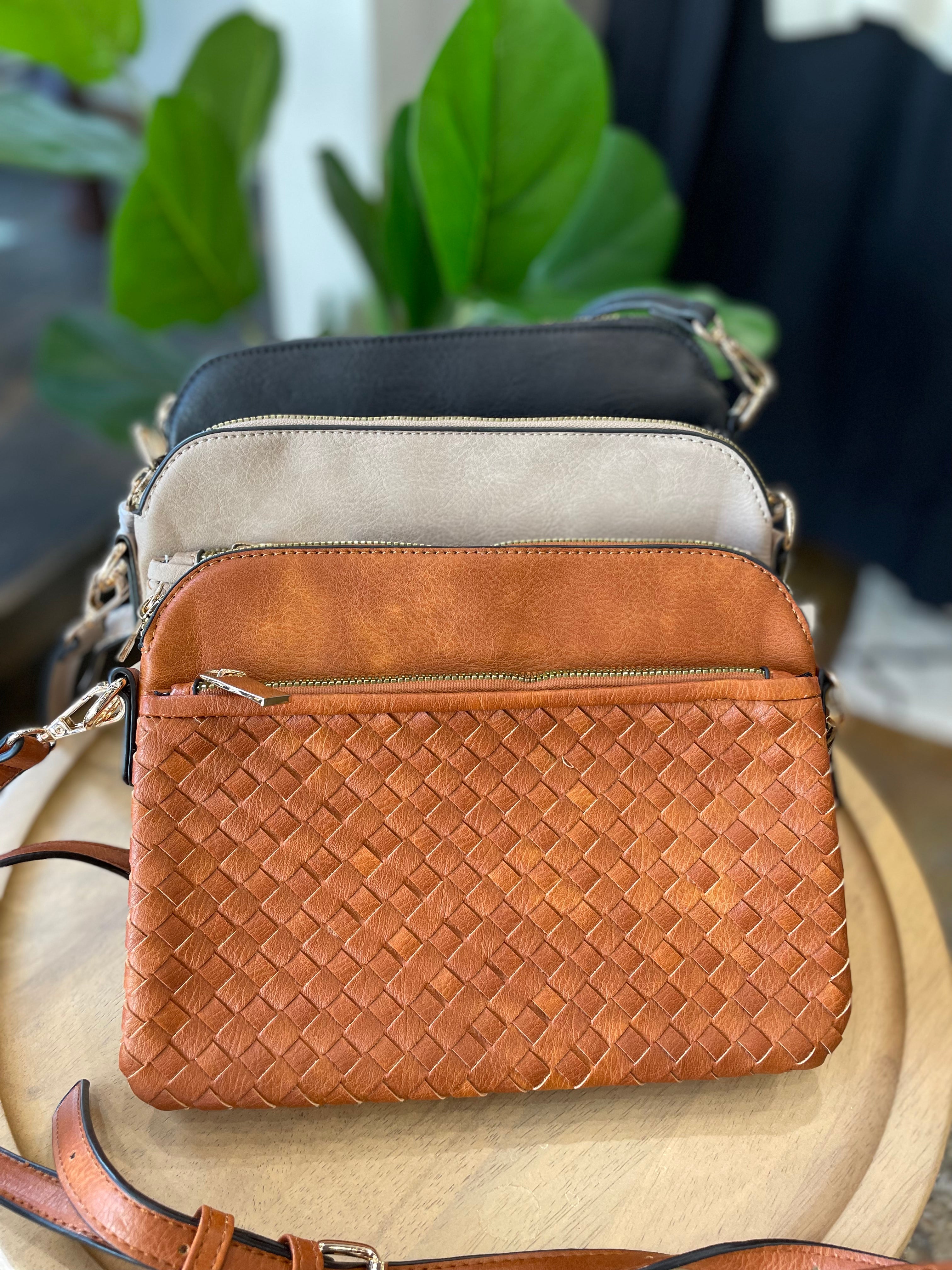 High Hopes Woven Crossbody Bag- Multiple Options