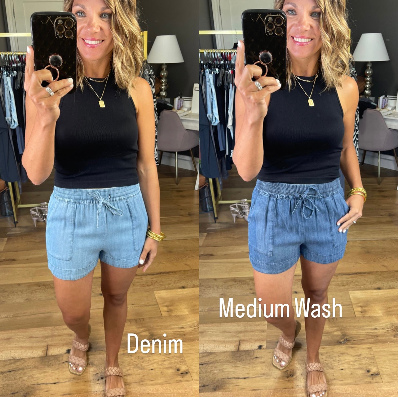Walk In The Park Elastic Waist Tencel Short - Multiple Options
