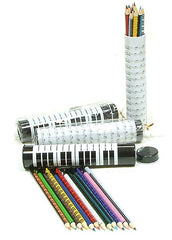 Music Themed Colour Pencils in Tubular Case
