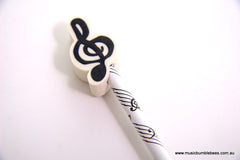 Music Score Pencil with G Clef Rubber