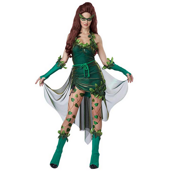 Green Poison Ivy Cosplay Costume Womens Costume