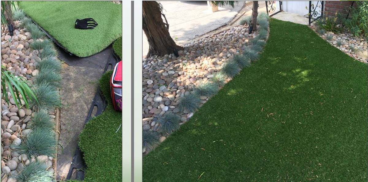 Procutta Seam Cutting Tool For Artificial Synthetic Turf Grass Before and After pictures
