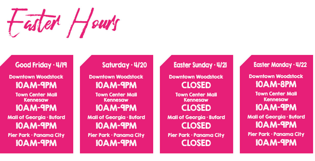 Easter 2019 Brooklynn's Store Hours