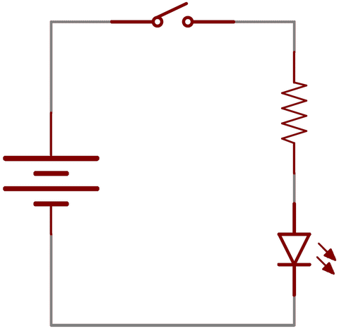 Basic switch controller LED circuit