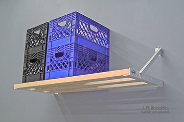 Rhino Shelf | The RhinoMini is designed for milk crates to maximize your storage