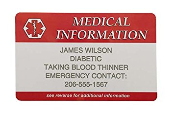 medical info wallet card
