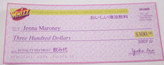 30 Rock: Jenna Maroney's Paycheck from Whizz International Softdrink Co.