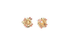 VEEP: Amber Rhinestone Studs
