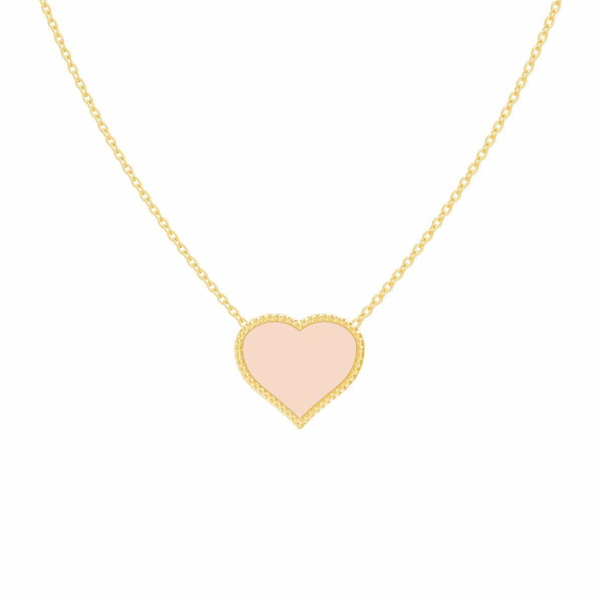 Moyen Enamel Heart Necklace
