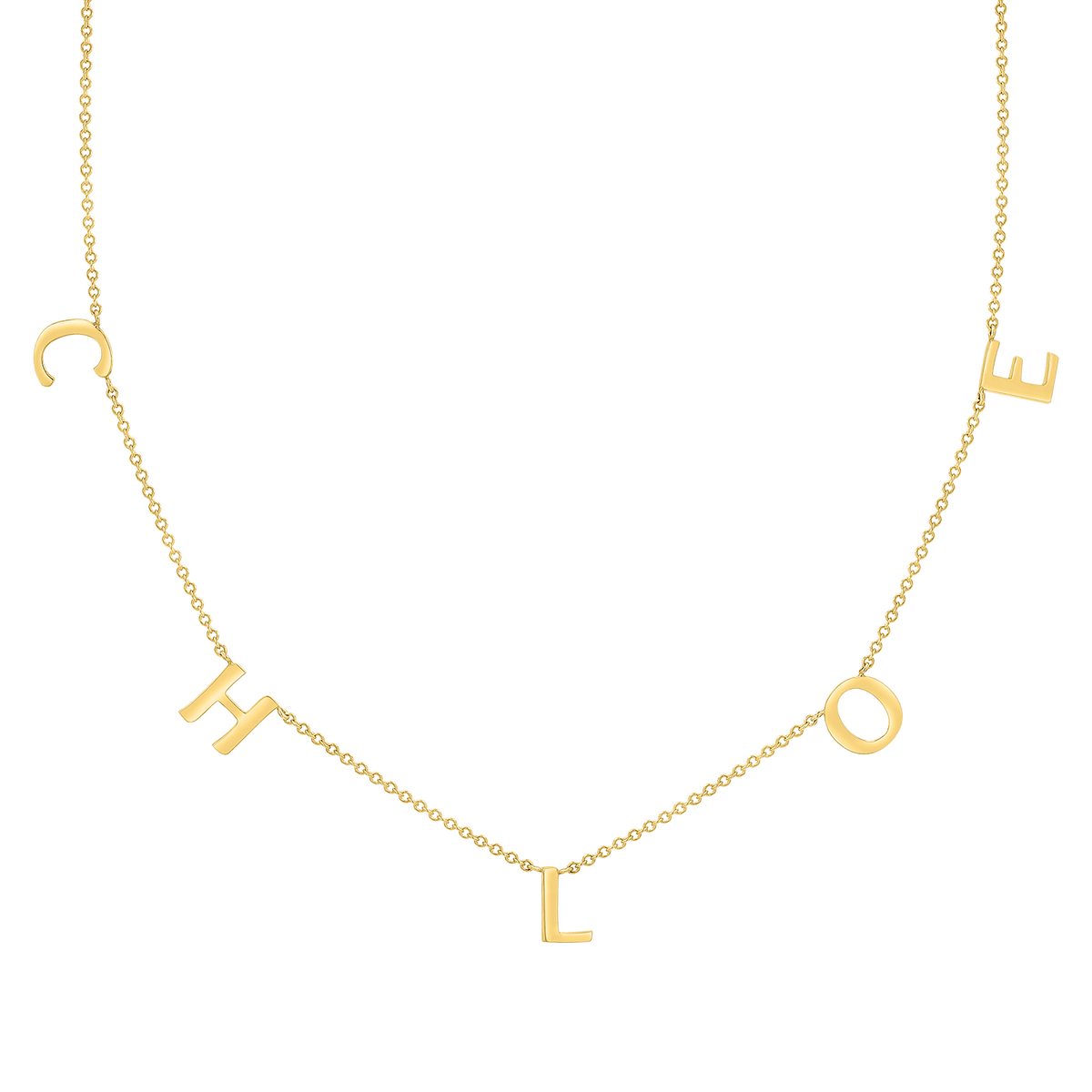 the original spaced letter necklace