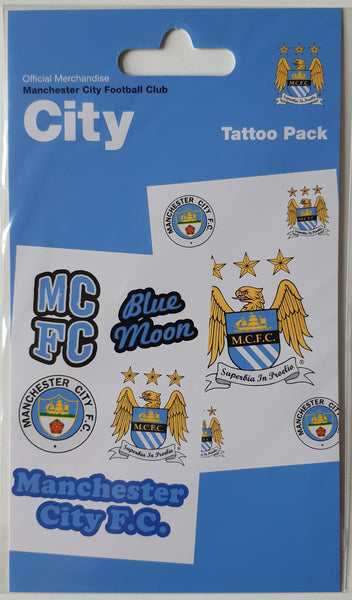Manchester City Football Club Temporary Tattoo Pack – Koolpixnz