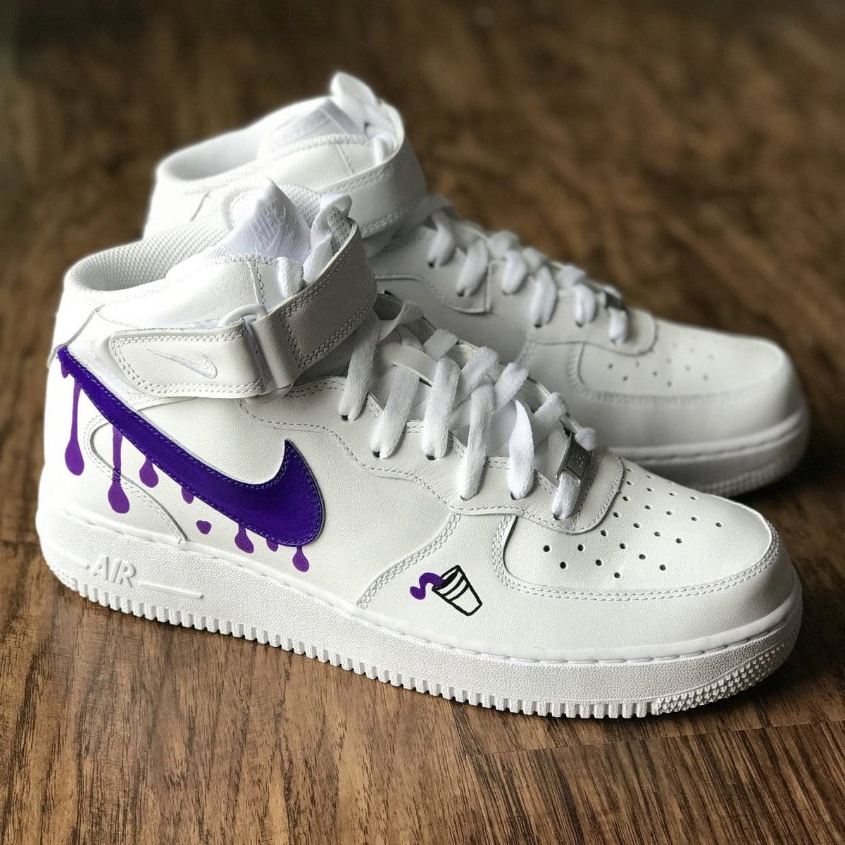 custom purple air force 1