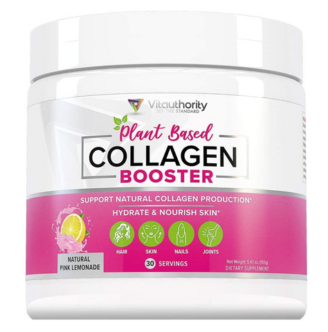 Vegan Collagen Supplements - Vitauthority Plant Based Collagen Booster Powder