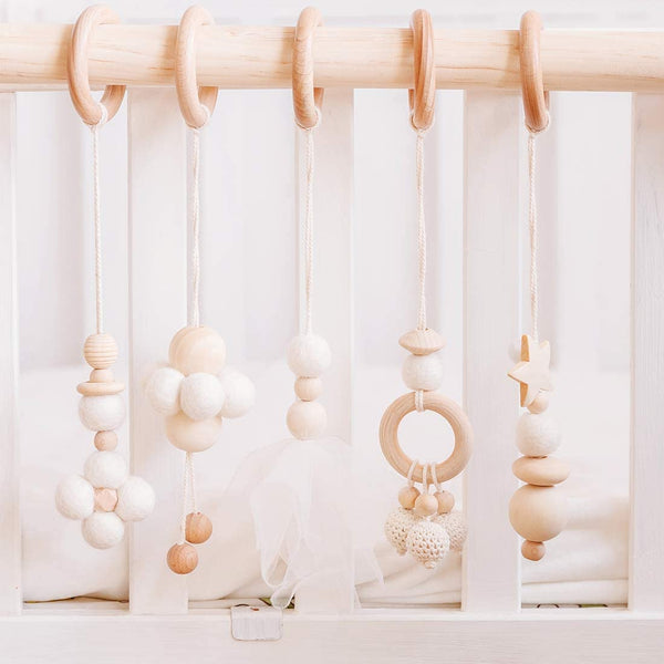 wooden baby hanging toys