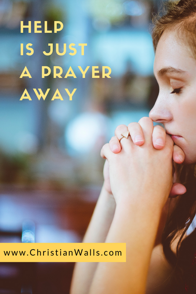 Help is just a prayer away picture print poster christian quote