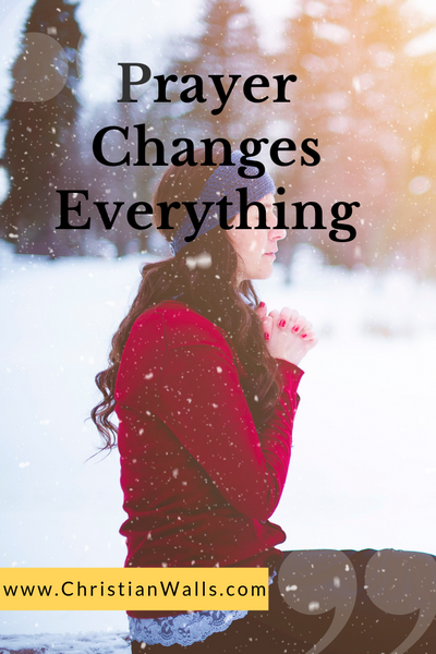 Prayer changes everything picture print poster christian quote