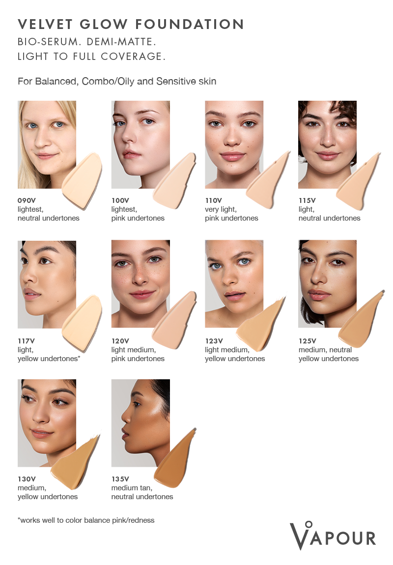 Velvet Glow Shade Chart