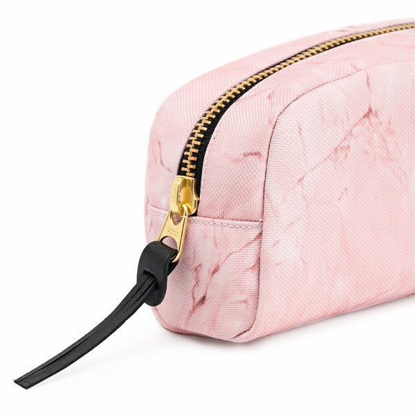 pink marble luggage