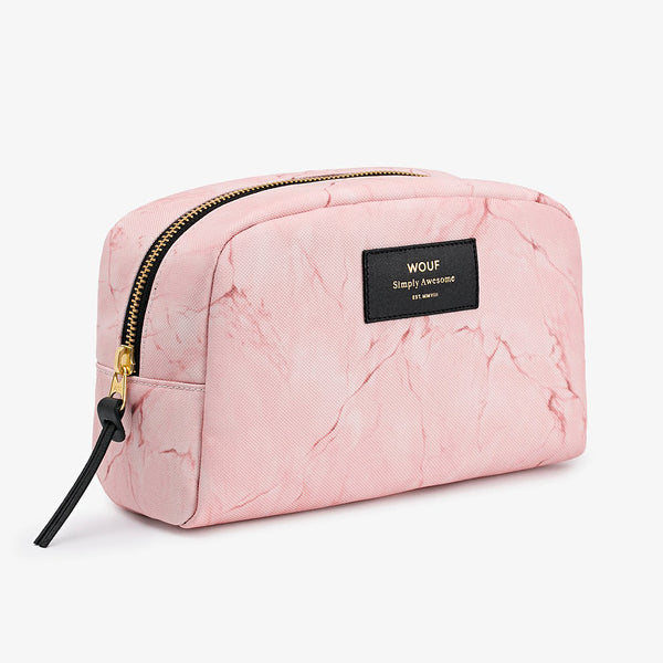 pink marble luggage