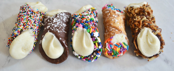 filled cannoli, fresh filled golden cannoli shells