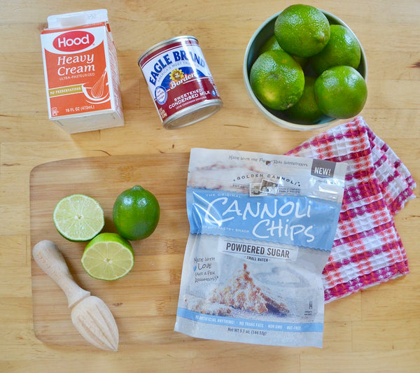 Ingredients for Original Cannoli Chip Key lime parfaits