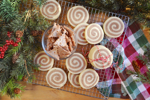 Cinnamon Sugar Cannoli Chip Pinwheel cookies