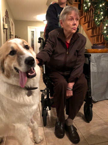 Marilyn Thompson who lives with dementia, and her granddog Mia