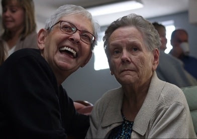 woman with dementia and her sister