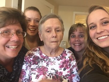 family photo with dementia grandma