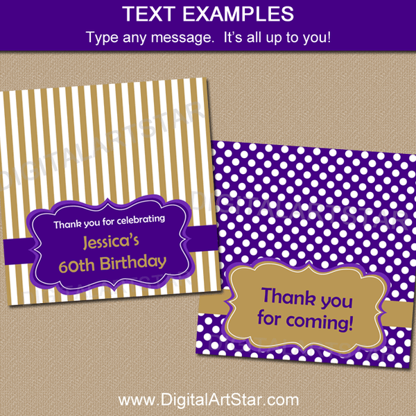 Text Example for Birthday Bag Toppers